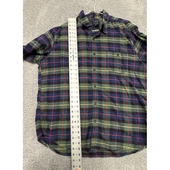 J. Crew Tartan Plaid Midweight Button Down Long Sleeve Flannel Shirt Size XL - Picture 5 of 7
